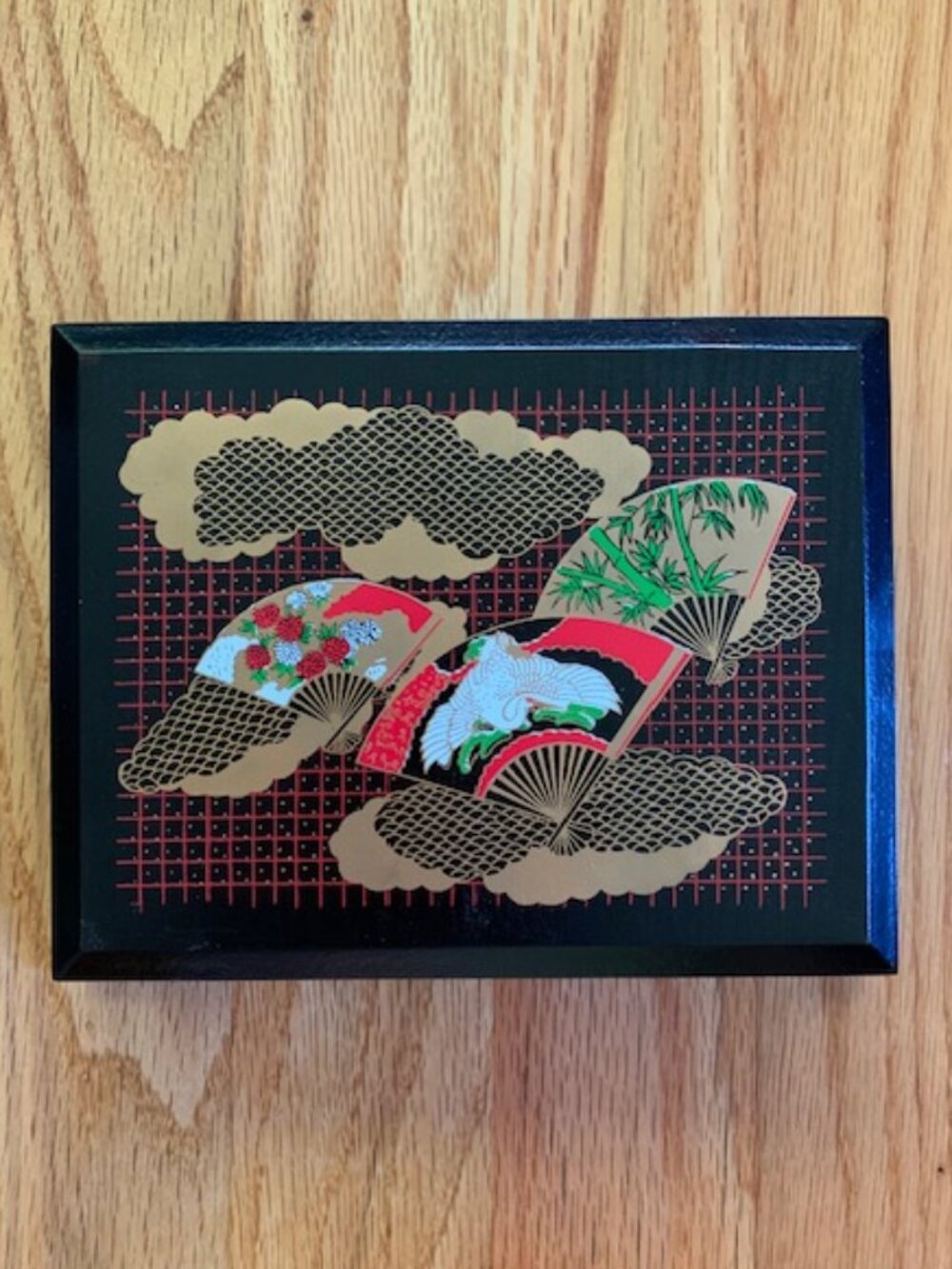 Vintage lacquerware playing card set